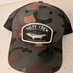 Salty Crew Brand Trucker Mesh Camo Hat SnapBack Ajustable Back